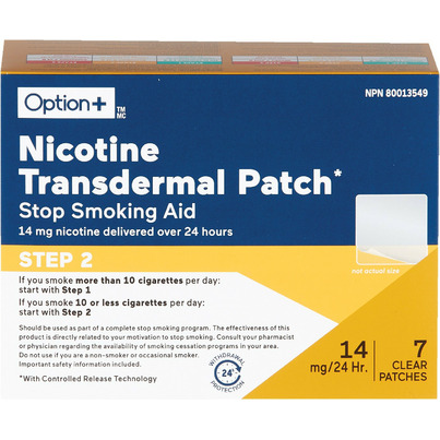 Option+ Nicotine Transdermal Patch 14mg Step 2