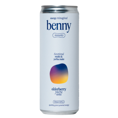 Benny Yerba Mate Energy Drink Elderberry Yuzu + Reishi