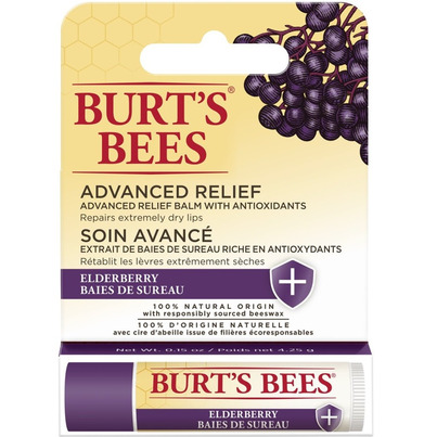 Burt's Bees 100% Natural Origin Advanced Relief Lip Balm Elderberry