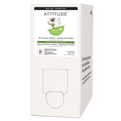ATTITUDE Nature+ Bulk To Go All Purpose Disinfectant 99.9% Thyme & Citrus