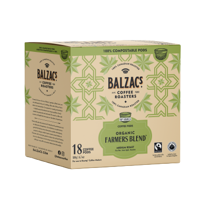 Balzac's Coffee Roasters Farmers Blend 100% Compostable Coffee Pod