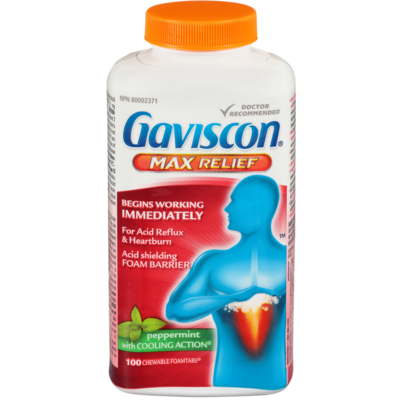 Gaviscon Max Relief Chewable FoamTabs Peppermint