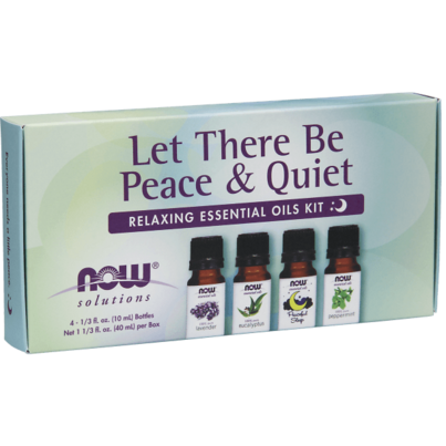 NOW Essential Oils Let There Be Peace & Quiet Relaxing Essential Oils Kit