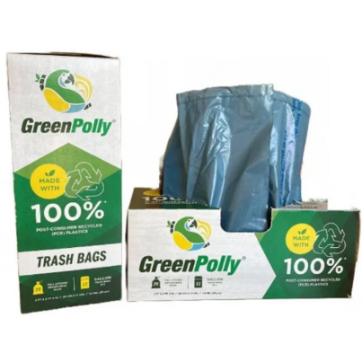 GreenPolly Kitchen Drawstring 50L Recycled Plastics Bags