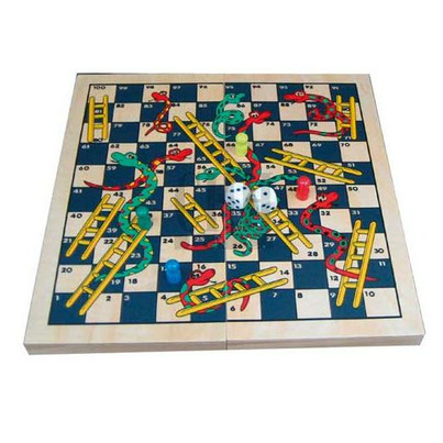 CHH Games Folding Board Game Set Snakes & Ladders