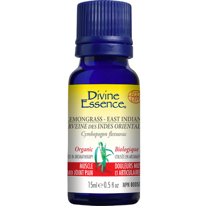 Divine Essence East Indian Lemongrass Organic Essential Oil