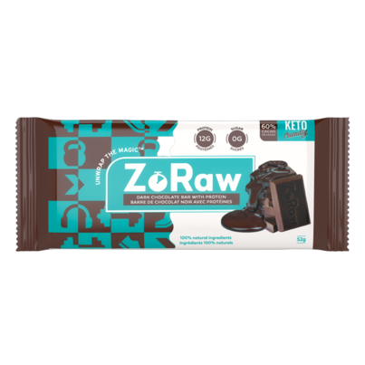 ZoRaw Dark Chocolate Bar With Protein