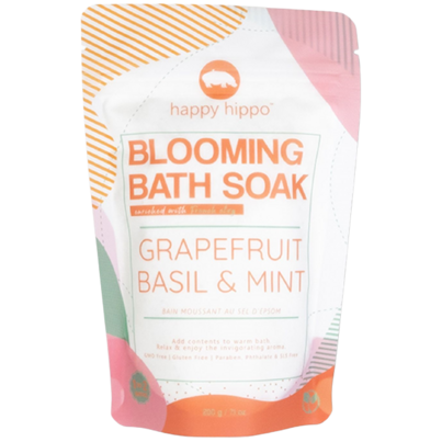 Happy Hippo Blooming Bath Soak Grapefruit Basil & Mint