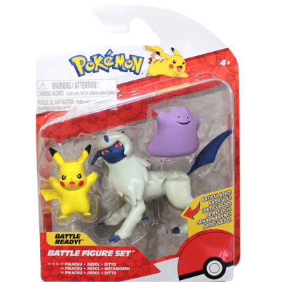 Pokemon Battle Figure Set Pikachu, Absol And Ditto