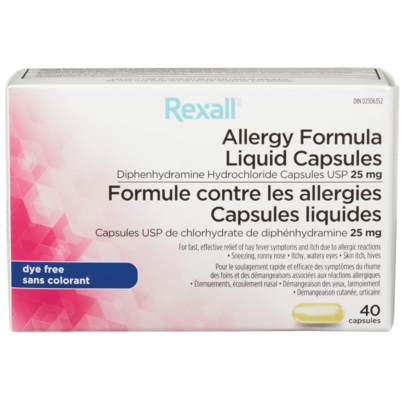 Rexall Allergy Formula Liquid Capsules