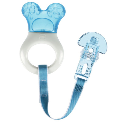 MAM Mini Cooler Teether With Clip Blue
