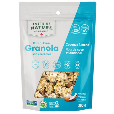 Taste Of Nature Grain Free Granola Coconut Almond