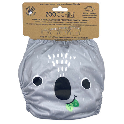 ZOOCCHINI Baby/Toddler One Size Reusable Pocket Diaper With Kai The Koala