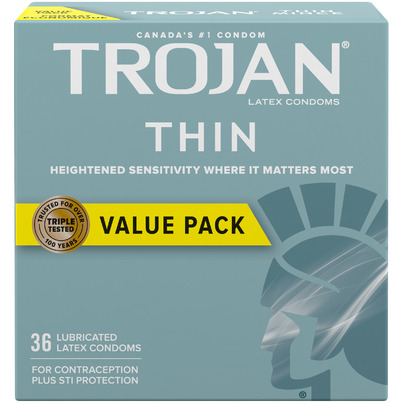 Trojan Thin Lubricated Latex Condoms