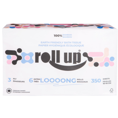 Roll Up Premium Bamboo Toilet Paper Rolls