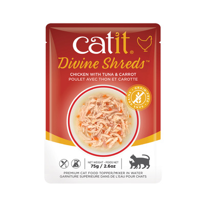 Catit Divine Shreds Chicken With Tuna & Carrot