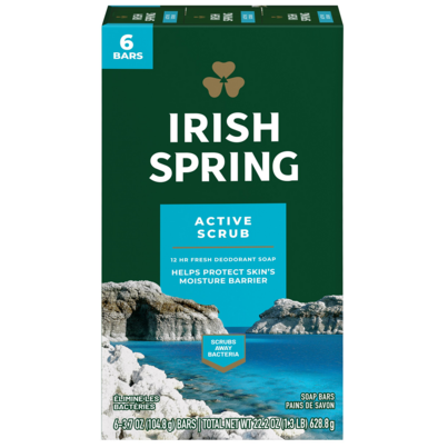 Irish Spring Deep Action Scrub Bar Soap