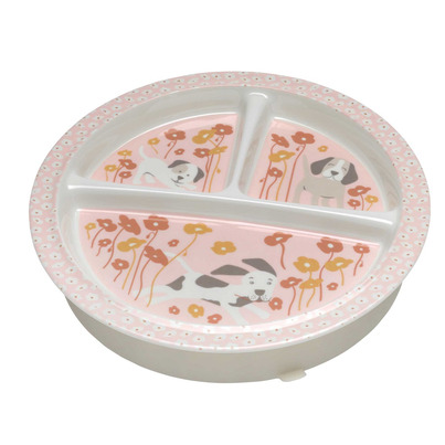 Sugarbooger Divided Suction Plate Puppies & Poppies