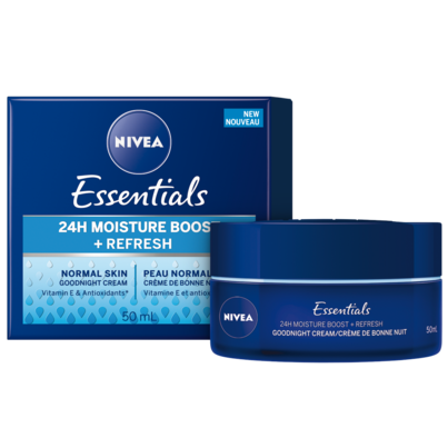 Nivea Essentials 24h Moisture Boost + Refresh Night Cream For Normal Skin