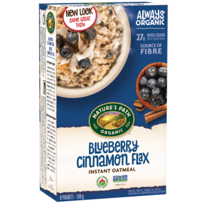 Nature's Path Organic Instant Oatmeal Blueberry Cinnamon Flax