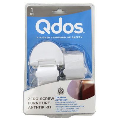 Qdos Zero-Screw Furniture Anti-Tip Kit White