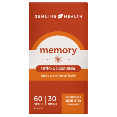 Genuine Health Memory Saffron & Gingko Biloba