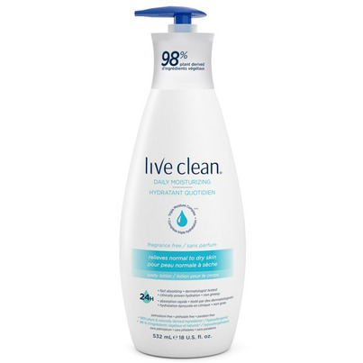 Live Clean Daily Moisturizing Fragrance Free Body Lotion