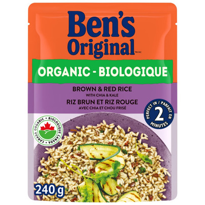 Ben's Original Organic Brown And Red Rice With Chia And Kale