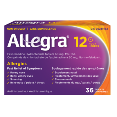 Allegra Non-Drowsy 12 Hour Relief Allergy Tablets