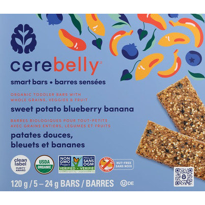 Cerebelly Organic Smart Bar Sweet Potato Blueberry Banana