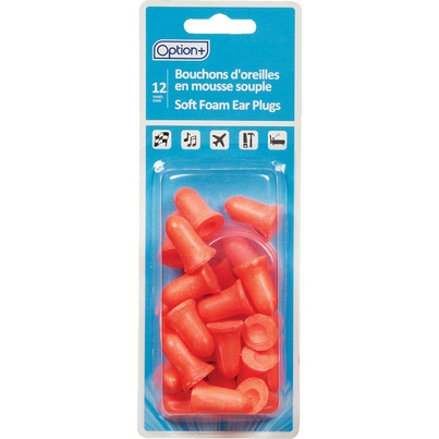 Option+ Soft Foam Ear Plugs Orange