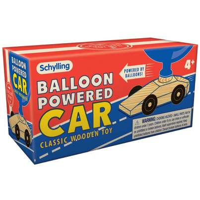 Schylling Classic Wooden Toy Balloon Powered Car