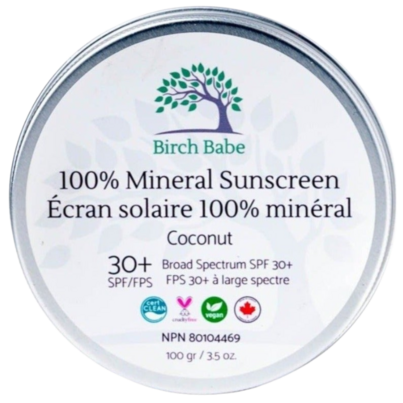 Birch Babe 100% Mineral Sunscreen Coconut SPF 30+