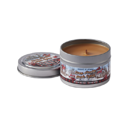 Seracon Maple Syrup Travel Tin Candle With Wooden Wick