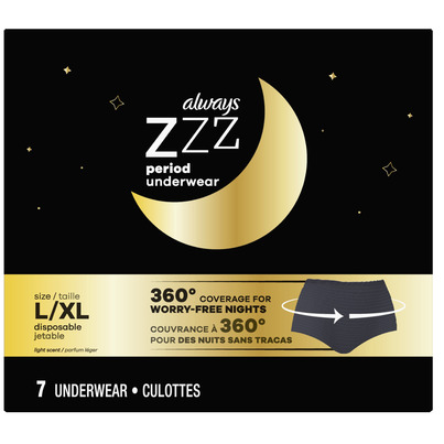 Always ZZZ Overnight Disposable Period Underwear Size L
