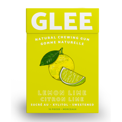 Glee Gum Lemon Lime Sweetened With Cane Xylitol