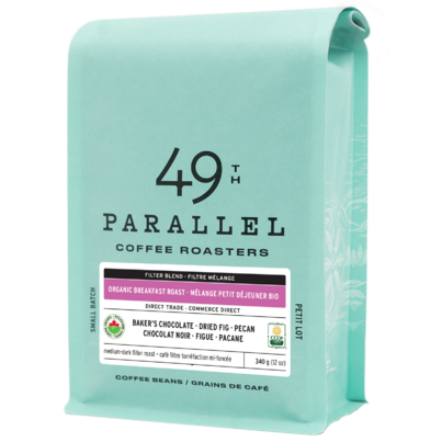 49th Parallel Coffee Organic Breakfast Roast Whole Bean