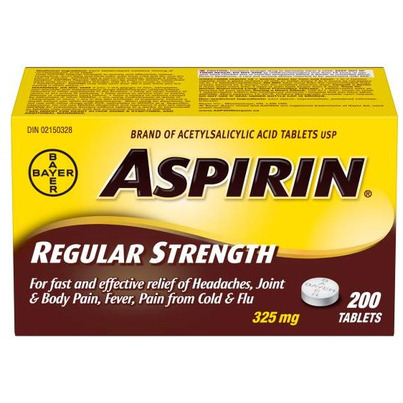 Aspirin 325 Mg Regular Strength Tablets Large Bottle