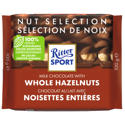 Ritter Sport Whole Hazelnuts Chocolate Bar