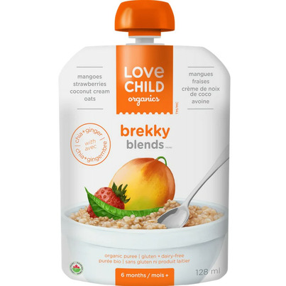 Love Child Organics Pouch With Mango, Strawberry, Oats & Coconut Cream
