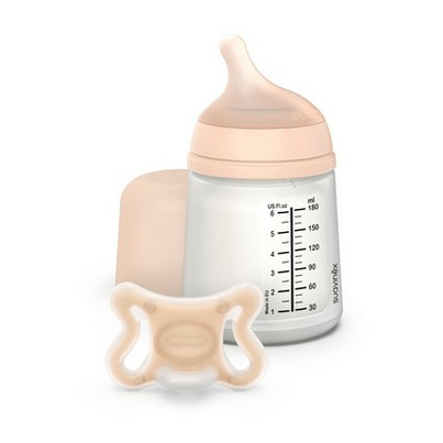 Suavinex Zero.Zero Starter Set Anti-Colic Bottle + Pacifier Adaptable Fair