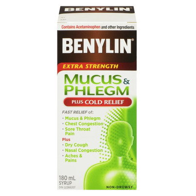 Benylin Extra Strength Mucus & Phlegm Plus Cold Syrup