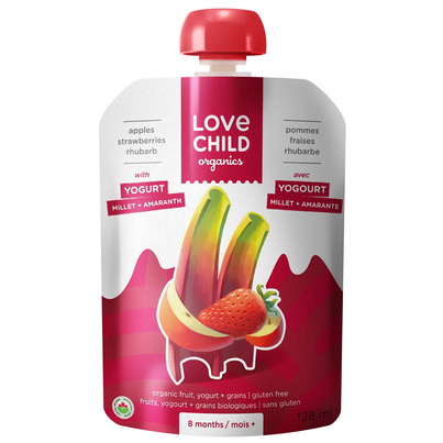 Love Child Organics Baby Food Pouch With Fruit, Yogurt & Grains