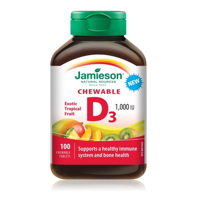 Jamieson Vitamin D3 1000iu Tropical Chewable