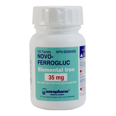 NOVO-Ferrogluc Elemental Iron Tablets