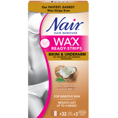 Nair Wax Ready-Strips With Nourishing Coconut Milk Oil