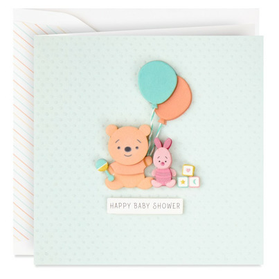 Hallmark Signature Disney Baby Shower Card Winnie The Pooh And Piglet