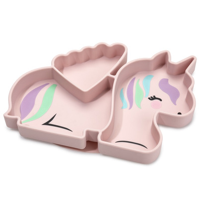 Melii Divided Silicone Suction Plate Unicorn