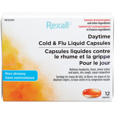 Rexall Daytime Cold & Flu Liquid Capsules