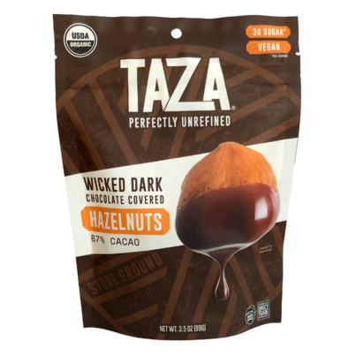 Taza Chocolate Wicked Dark Chocolate Covered Hazelnuts